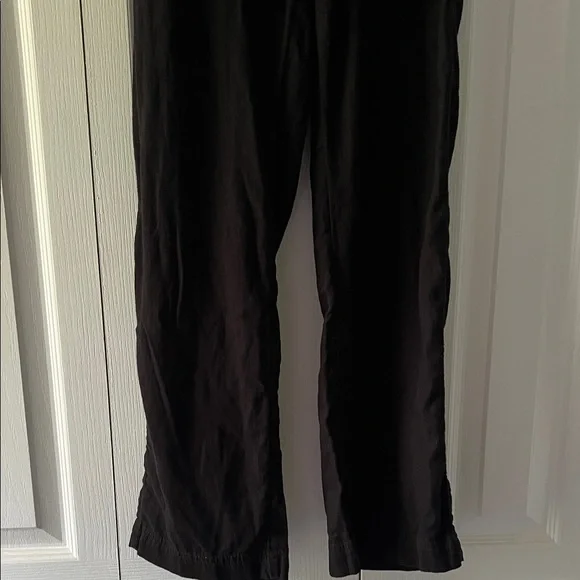Caslon Linen Blend Black Straight Wide Leg Women's Pants Size XS - Picture 10 of 12